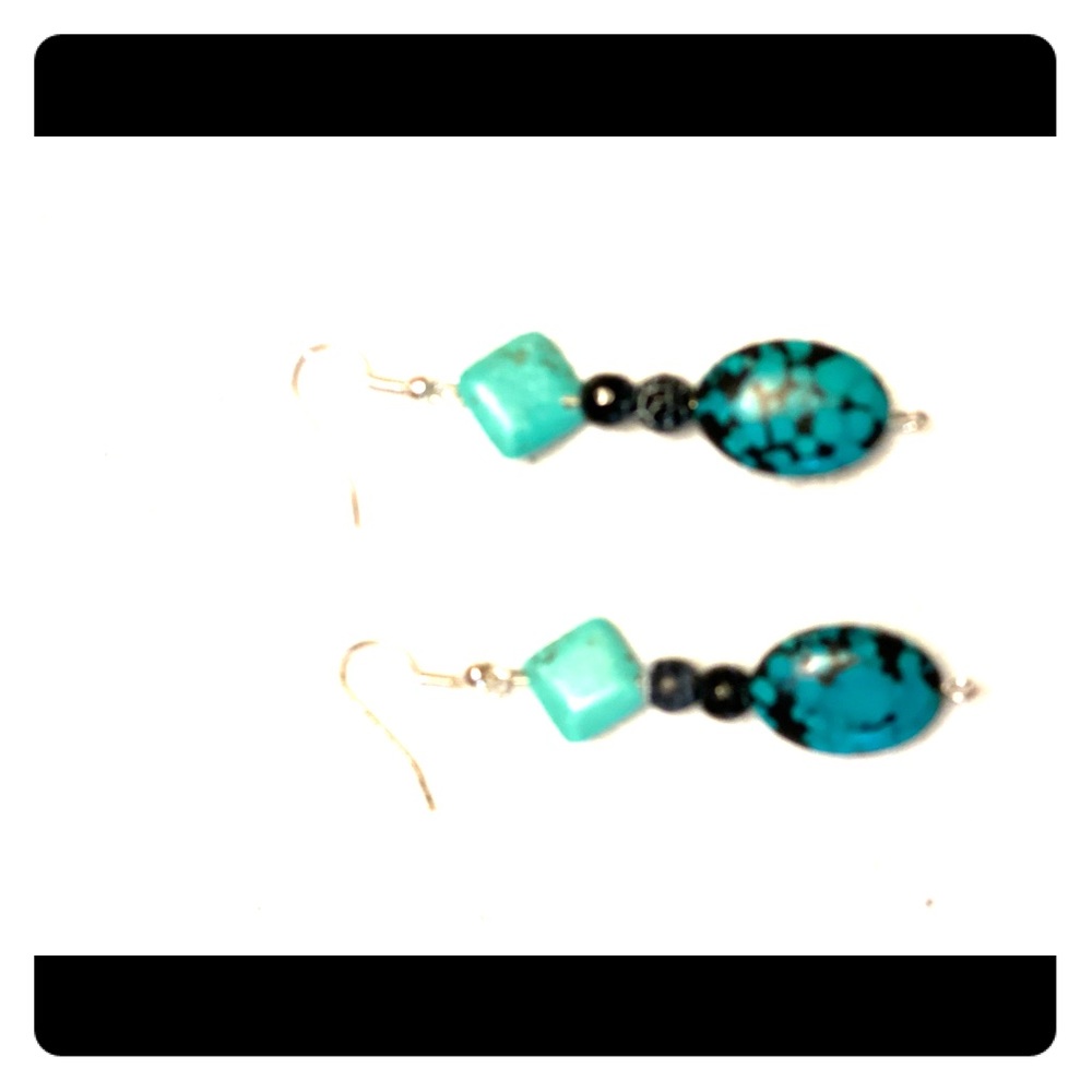 Gemstone Turquoise Stack Earrings